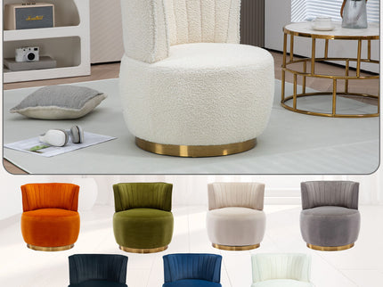 360 Degree Swivel Cuddle Barrel Accent Sofa Chair