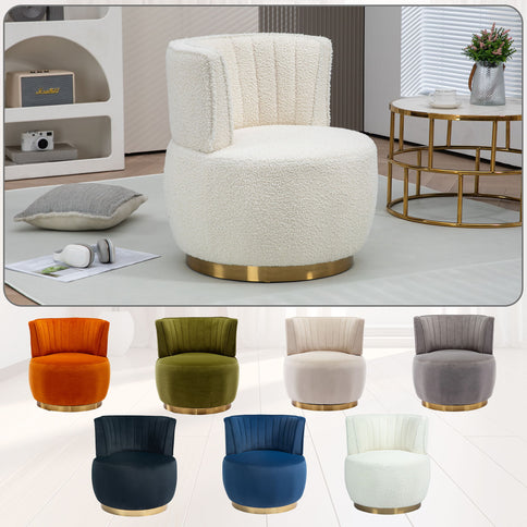 360 Degree Swivel Cuddle Barrel Accent Sofa Chair