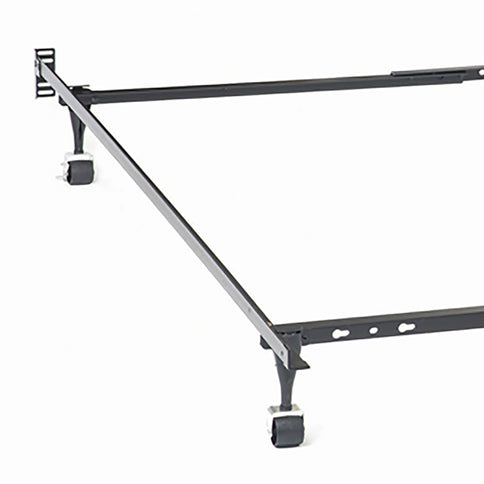 Deverton - Queen / Eastern King / California King Bed Frame With Center Support And Adjustable Design - Black
