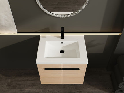 Bathroom Vanity Set With Resin Countertop Sink, 2 Doors