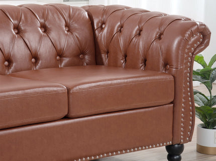 Rolled Arm Chesterfield 3 Seater Sofa