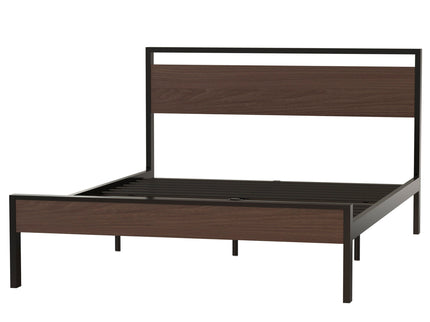 Ceres - Metal Bed With Wood Headboard & Footboard