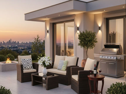 Modern Patio Set With Table And Cushions