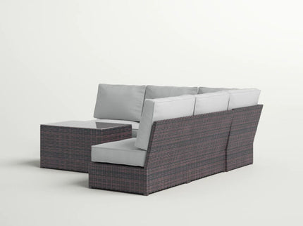 Modular 4 Person Outdoor Seating Group With Cushions - Espresso