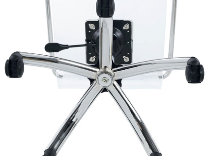 Clear Office Chair With Caster Wheels Futuristic Design, Adjustable Height - Clear