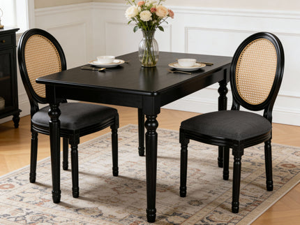 French Country Dining Chairs With Round Back (Set of 2)