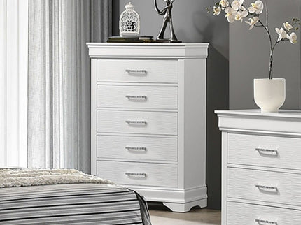 Chest, 5 Drawer Storage Furniture - White