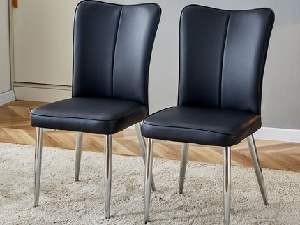 Modern Minimalist Dining Chairs With Metal Legs
