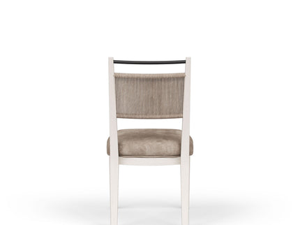 Rope Back Chair - Beige / Carmel