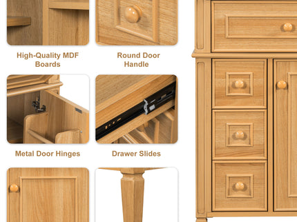Bathroom Vanity With Sink, Cabinet With Flip Out Drawer, 2 Soft Close Drawers, 1 Soft Close Door - Wood