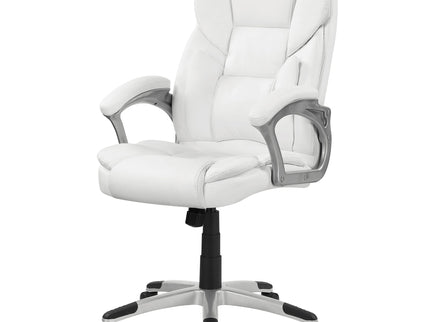 Kaffir - Upholstered Adjustable Home Office Desk Chair With Ergonomic Support And Smooth Swivel - White