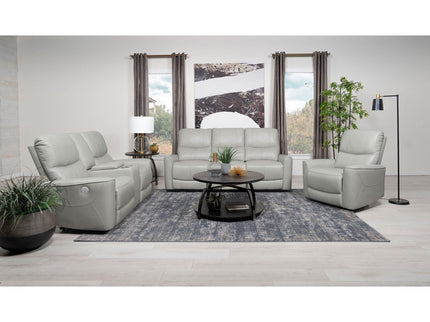 Amberly - 3 Piece Power Reclining Sofa Set - Light Gray