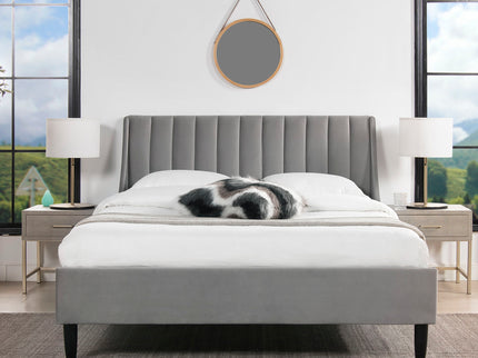 Aspen - Vertical Tufted Modern Headboard Platform Bed Set