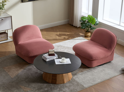 Pumpkin Shaped Swivel Accent Chair, 360 Degree Rotation For Living Room