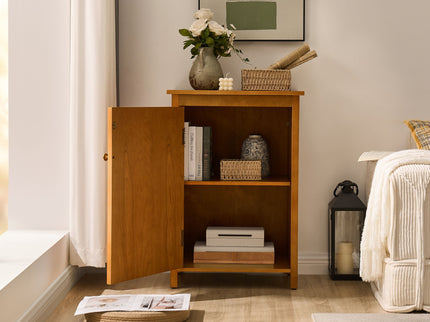 Floor Cabinet With Doors & Adjustable Shelf, Storage Cabinet For Entryway