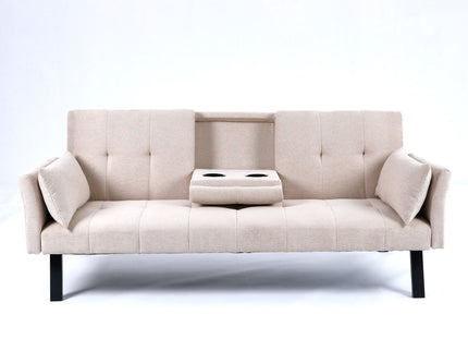 Sofa Bed With Foldable Design And Cup Holder