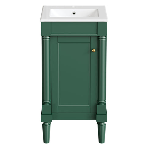 French Style Bathroom Cabinet With Sink, Adjustable Shelf