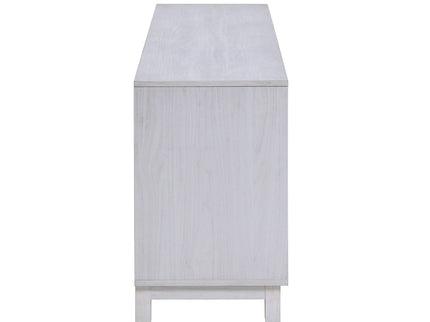 Summit - TV Stand Console With Fireplace - White Walnut Finish