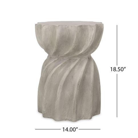 Modern Canis Side Table Outdoor Use - Gray