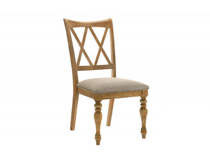 Dining Chair, Double X Back Kitchen Chairs (Set of 2) - Brown