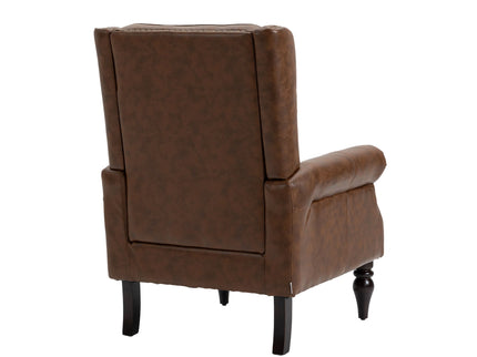 Modern Accent Armchair With Sturdy Wood Legs