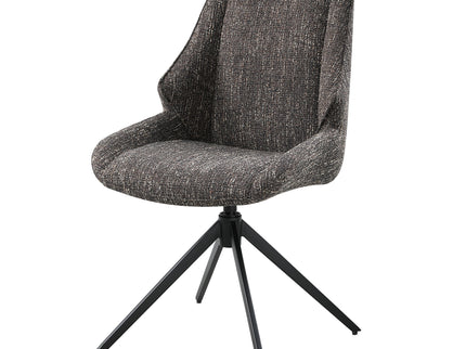 Malika - Side Chair With Swivel (Set of 2) - Brown Gray