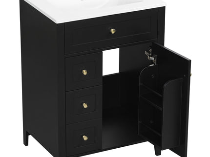 Modern Black Bathroom Vanity With Sink