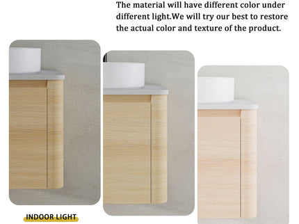 Mounted Bathroom Vanity With Art Sink & 2 Soft Close Doors