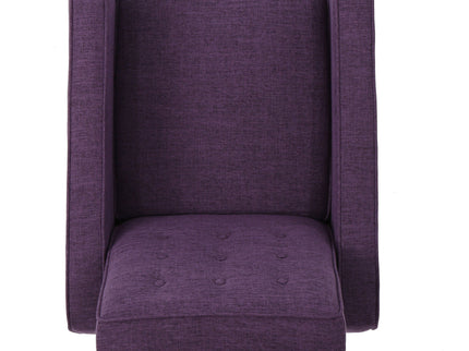 Mid-Century Modern Recliner With Button Tufted Waffle Stitch