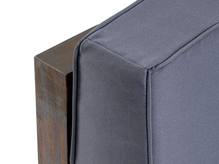 Outdoor Acacia Wood Patio Chair With Fabric Cushion