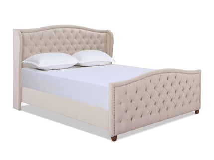 Marcella - Upholstered Shelter Headboard Bed Set