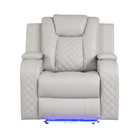 Benz - LED & Power Recliner With Adjustable Headrests And Ambient LED Lighting