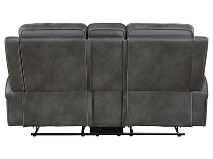 Forrest - Motion Reclining Loveseat With Console - Gray