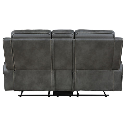 Forrest - Motion Reclining Loveseat With Console - Gray