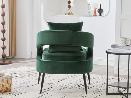 Open Back Accent Chair, Round Sofa Lounge Armchair
