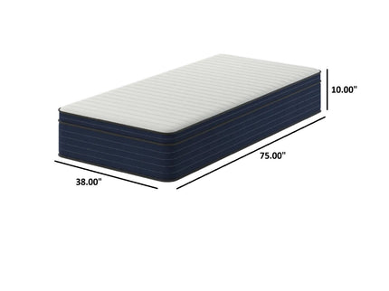 10" Medium Firm Euro Top Hybrid Cooling Gel Infused Pocket Spring And Memory Foam Mattress
