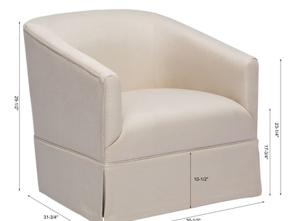 Earl - Skirted Swivel Chair