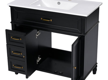 Bathroom Vanity With Sink, Freestanding Cabinet & Drawers