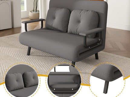 5 In 1 Convertible Sofa Bed For 2 With Adjustable Backrest