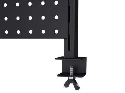 Clamp On Desk Pegboard With Single Monitor Stand