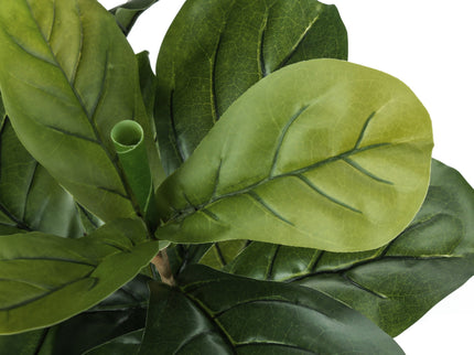 41" Tall, Artificial Plant, Fiddle Tree, Indoor, Faux, Fake, Floor, Greenery, Potted, Real Touch, Decorative - Green / Black