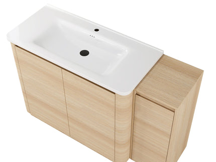 Freestanding Bathroom Vanity With Sink, 1 Small Storage Cabinet, Soft Close Door