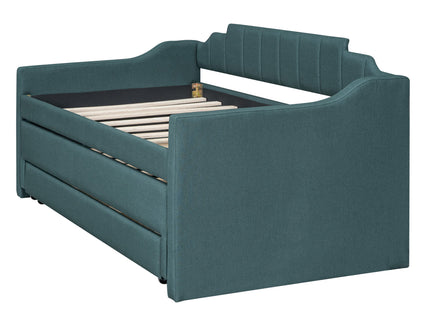 Upholstered Simple Design Daybed With Trundle And 3 Drawers