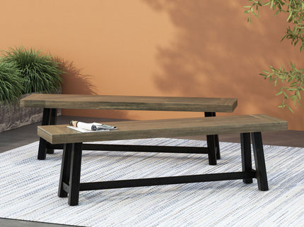Cloud - Outdoor Bench With Acacia Wood Frame And Slat Panel Design