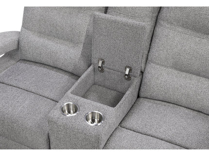 Isolde - Power Reclining Sofa, LED Lighting - Gray