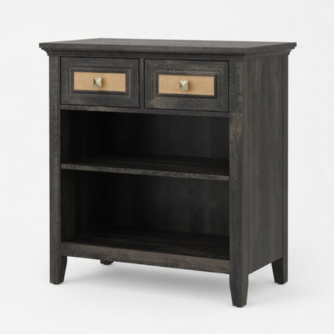 Storage Cabinet With 2 Drawers And 2 Shelves - Coffee