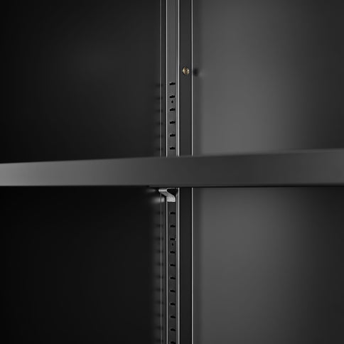 Modern Storage Cabinet With Adjustable Shelves, Magnetic Door Stopper