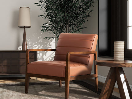 Kenneth - Modern Transitional Lounge Accent Chair - Brown
