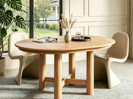 Extendable Oval Dining Table With Leaf