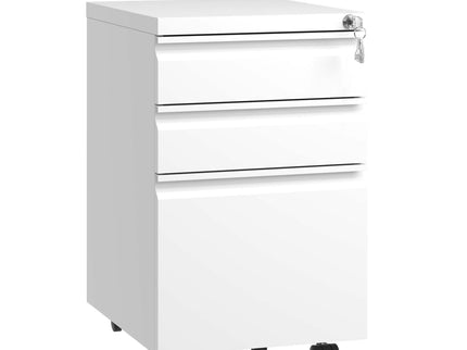 Metal Drawer Mobile File Cabinet With Lock For Home Office Organizer